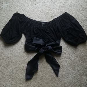 Bebe black crop top